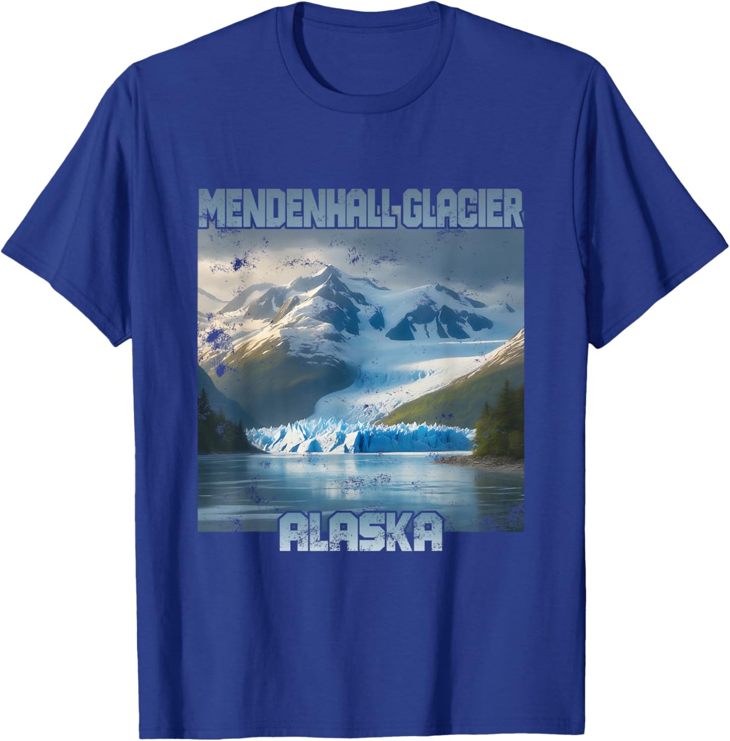 Vintage Mendenhall Glacier Alaska T-Shirt - T-Shirt | Royal