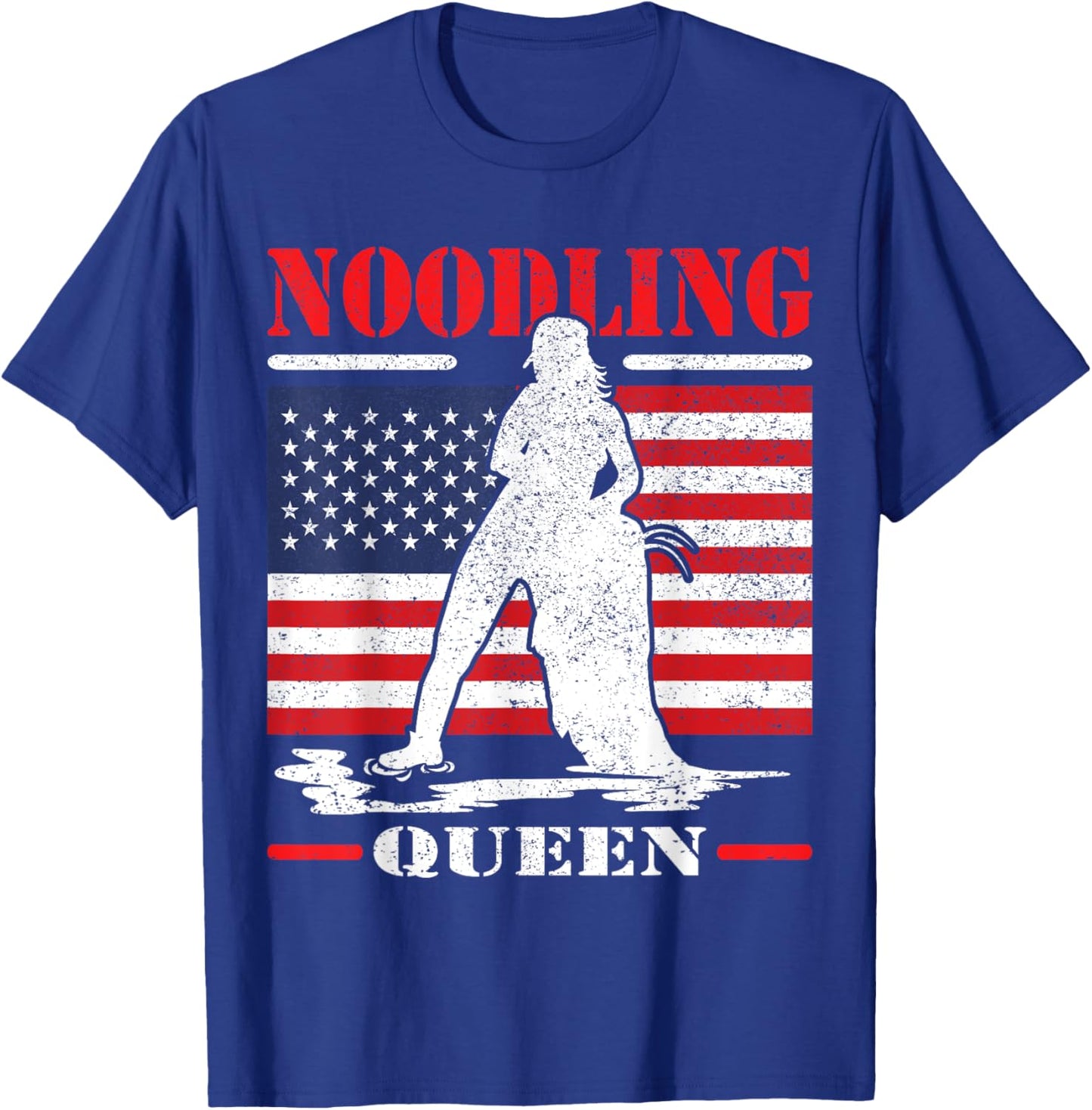 Noodling Queen like fishing but needs skill noodling T-Shirt - T-Shirt | Royal
