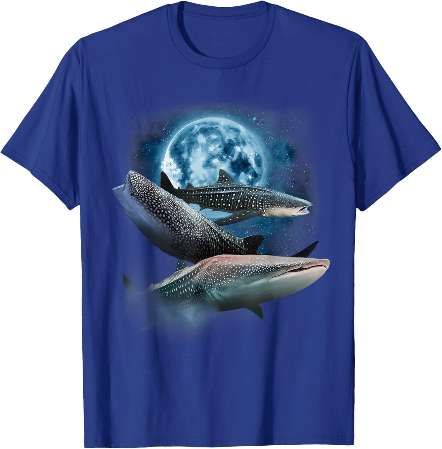 Whale Shark Shirt - Howling at the Moon Whale Shark T-Shirt - T-Shirt | Royal