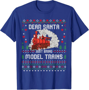 Steam Model Trains Collector Christmas Ugly Xmas Sweater T-Shirt - T-Shirt | Royal
