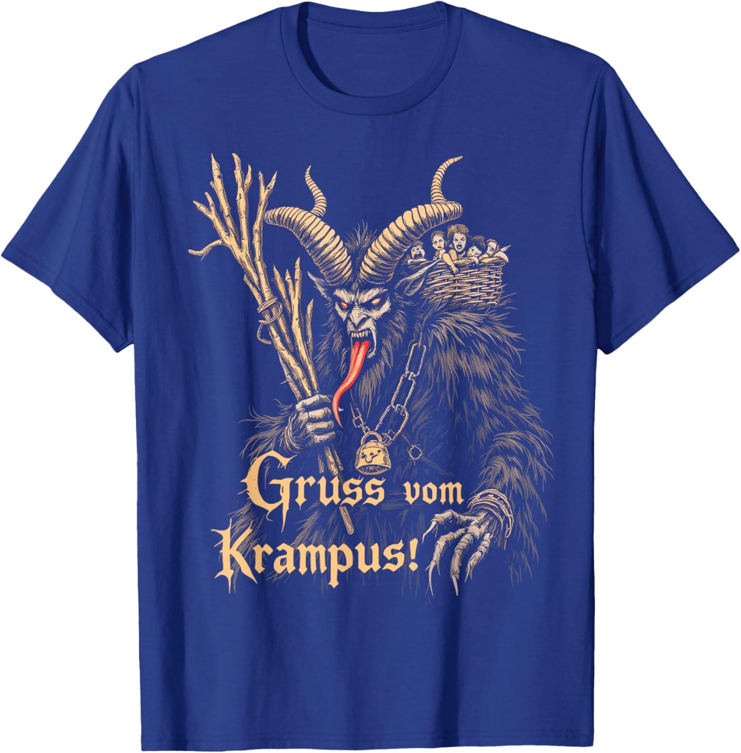 Gruss Vom Krampus Christmas Eve Naughty Kids Xmas Party T-Shirt - T-Shirt | Royal