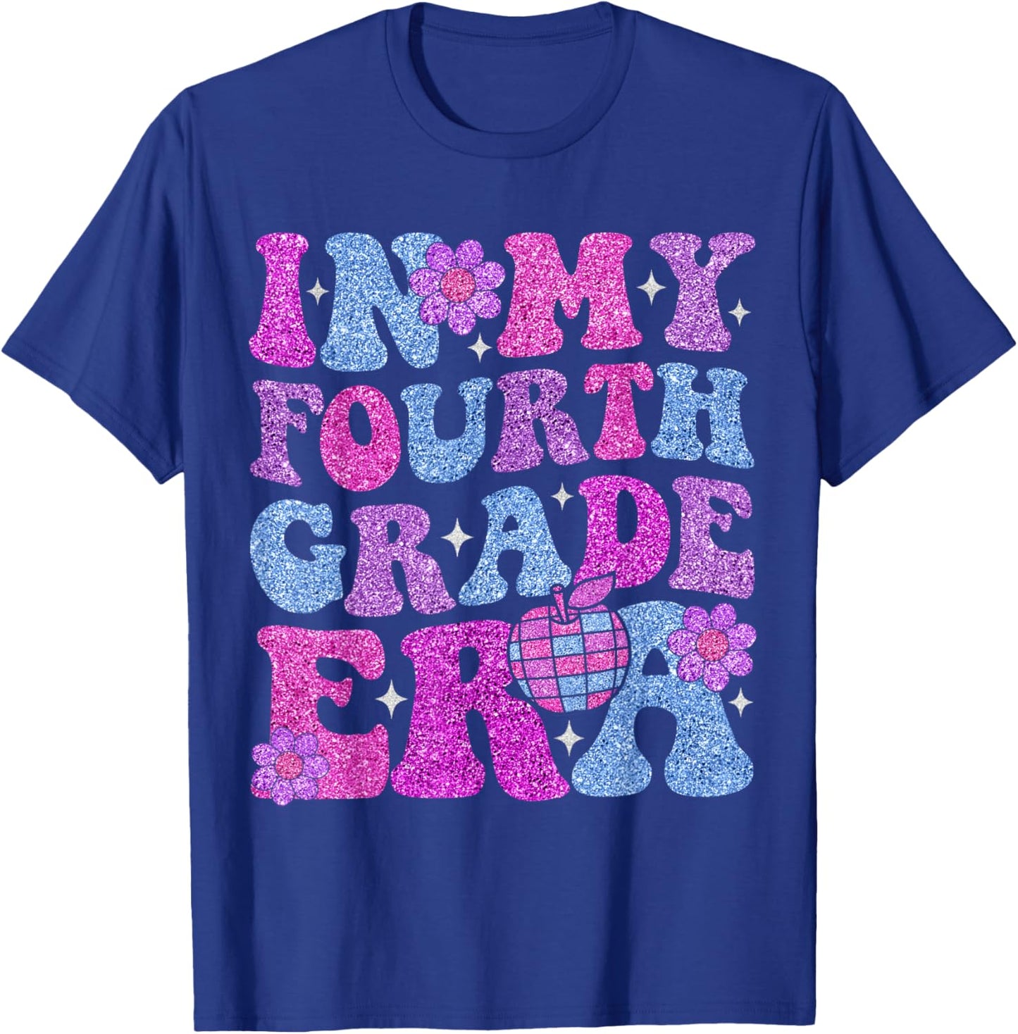 In My Fourth Grade Era Girl Back To School 4th Grade Teacher T-Shirt - T-Shirt | Royal
