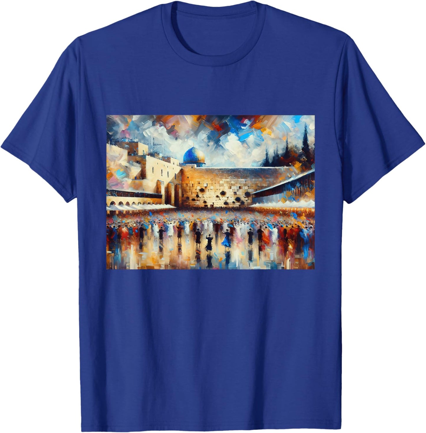 Kotel Painting jerusalem City Western Wall Wailing Wall T-Shirt - T-Shirt | Royal
