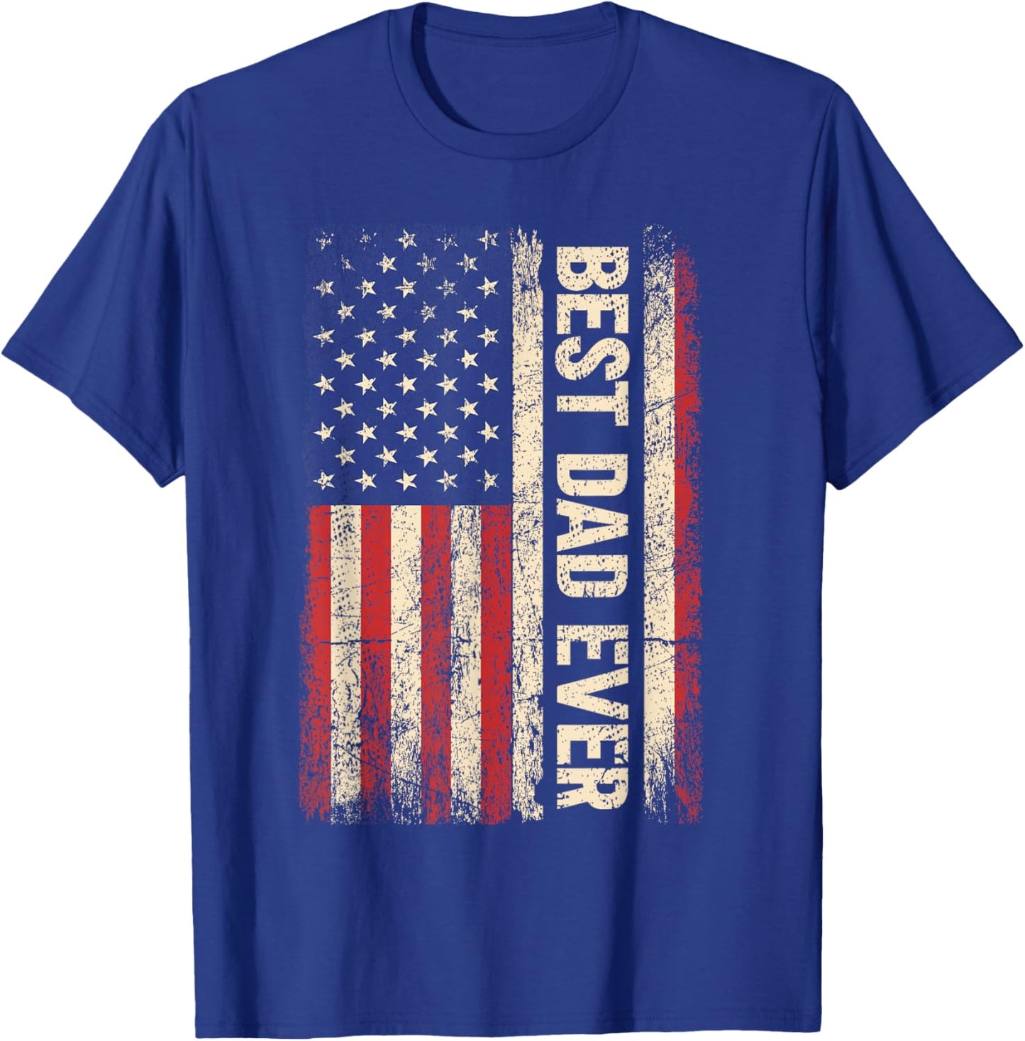 Best Dad Ever US American Flag Gifts For Father's Day Men T-Shirt - T-Shirt | Royal