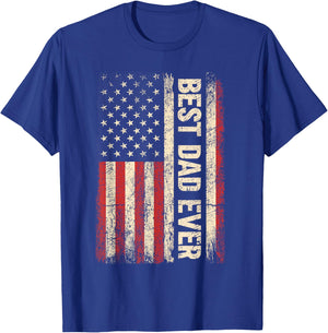 Best Dad Ever US American Flag Gifts For Father's Day Men T-Shirt - T-Shirt | Royal
