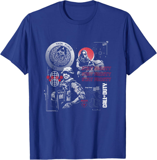 Call of Duty Task Force 141 Stay Frosty Black Men's -Adults Short Sleeve T-Shirt - T-Shirt | Royal
