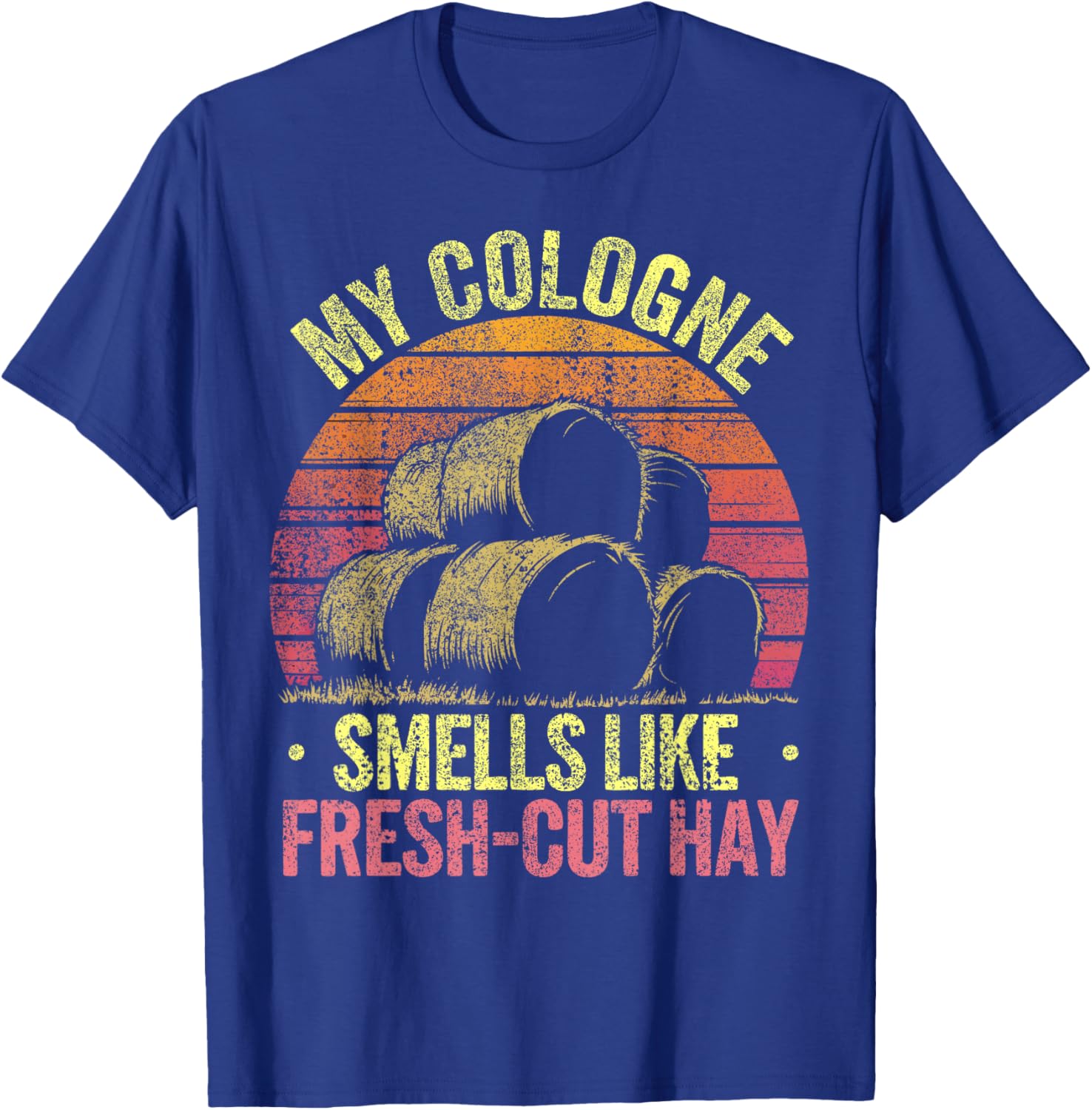 Fresh-Cut Hay Season Farmer T-Shirt - T-Shirt | Royal
