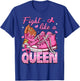 Fight Like A Queen Women Girl Sneakers Breast Cancer Warrior T-Shirt - T-Shirt | Royal