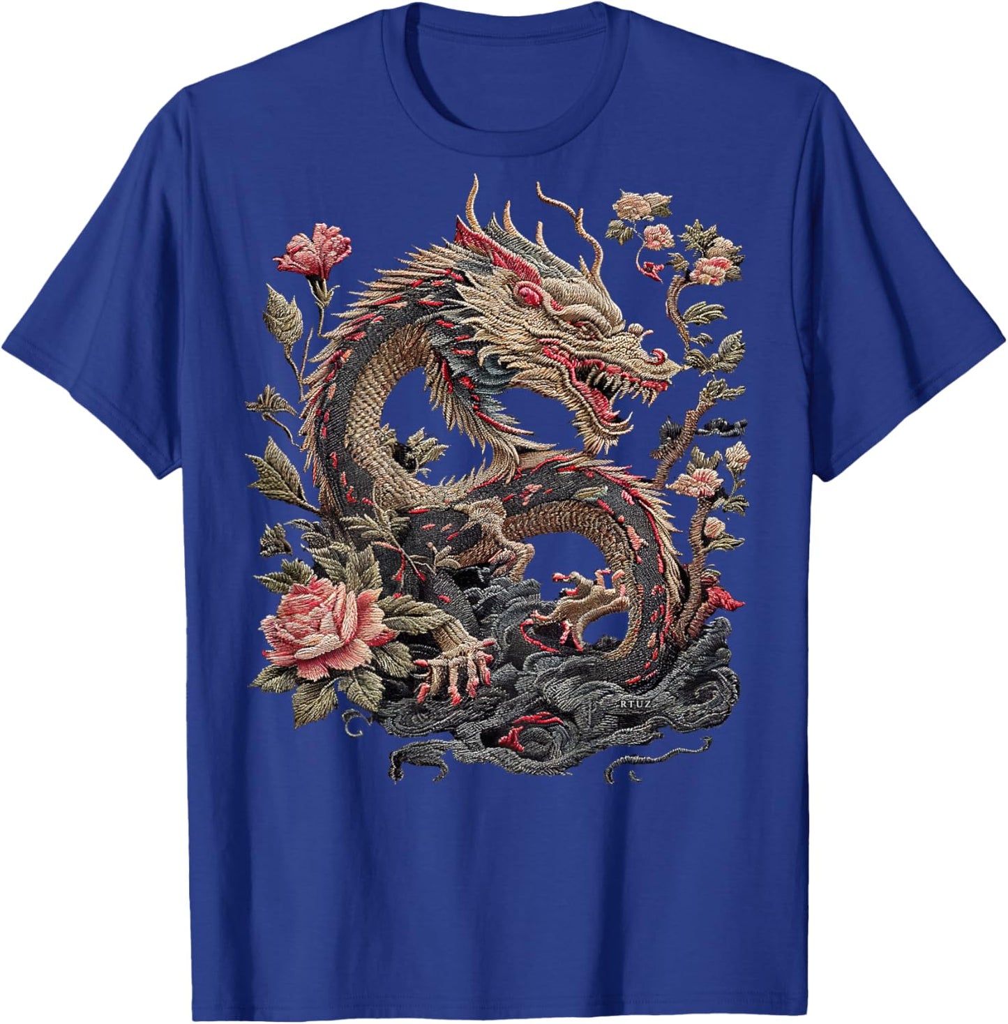 Drachen Streetwear Aesthetic Retro Mode Dragon Damen Herren T-Shirt - T-Shirt | Royal