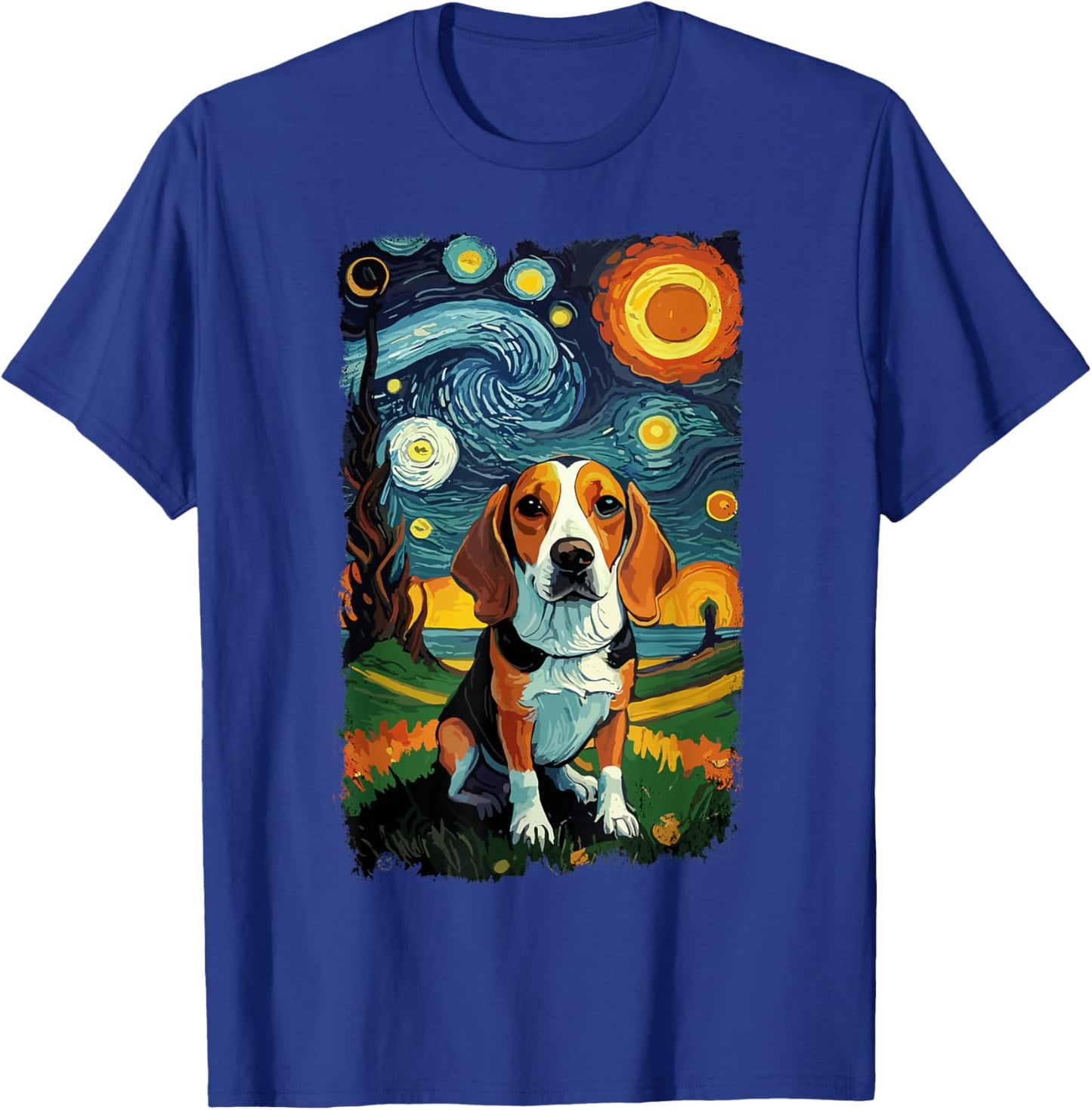 Vintage Gemaltes Design Hunde Shirt Beagle Besitzer T-Shirt - T-Shirt | Royal