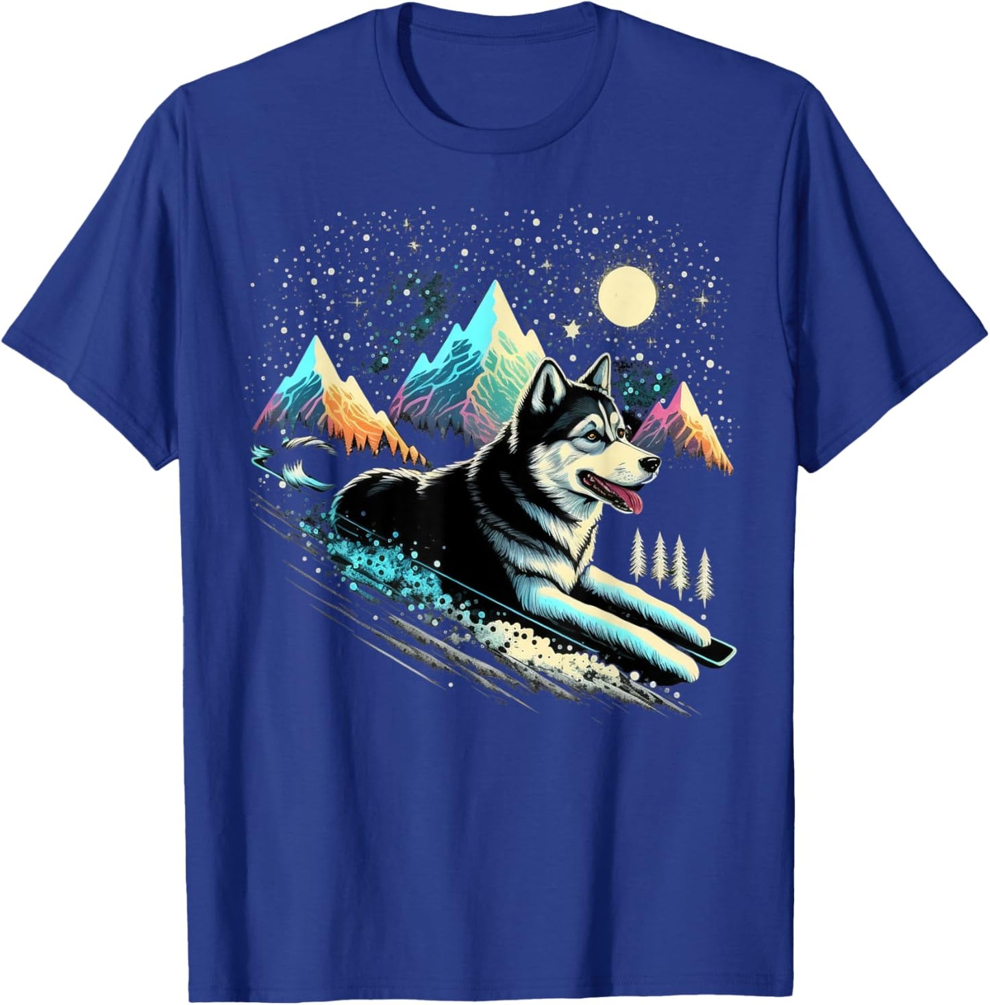 Siberian Husky Lover Apparel for Husky Owner - Cute Siberian Husky Dog - Adult & Kids - Black - Short Sleeve - - Regular Fit - Cotton 60%, Polyester 40% T-Shirt - T-Shirt | Royal