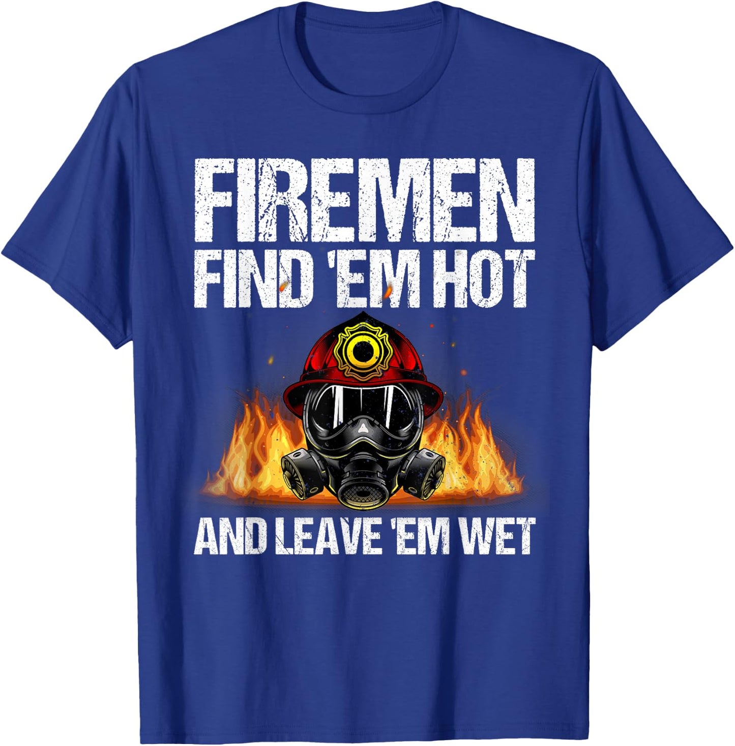 Funny Firefighter Design Boys Firefighting Fireman T-Shirt - T-Shirt | Royal