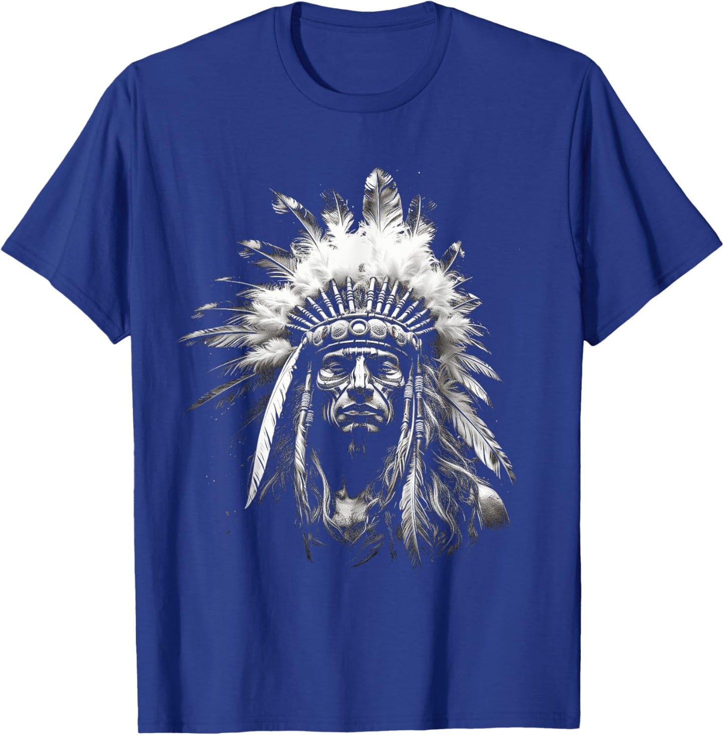 Native American Indian Design Warrior Native American T-Shirt - T-Shirt | Royal