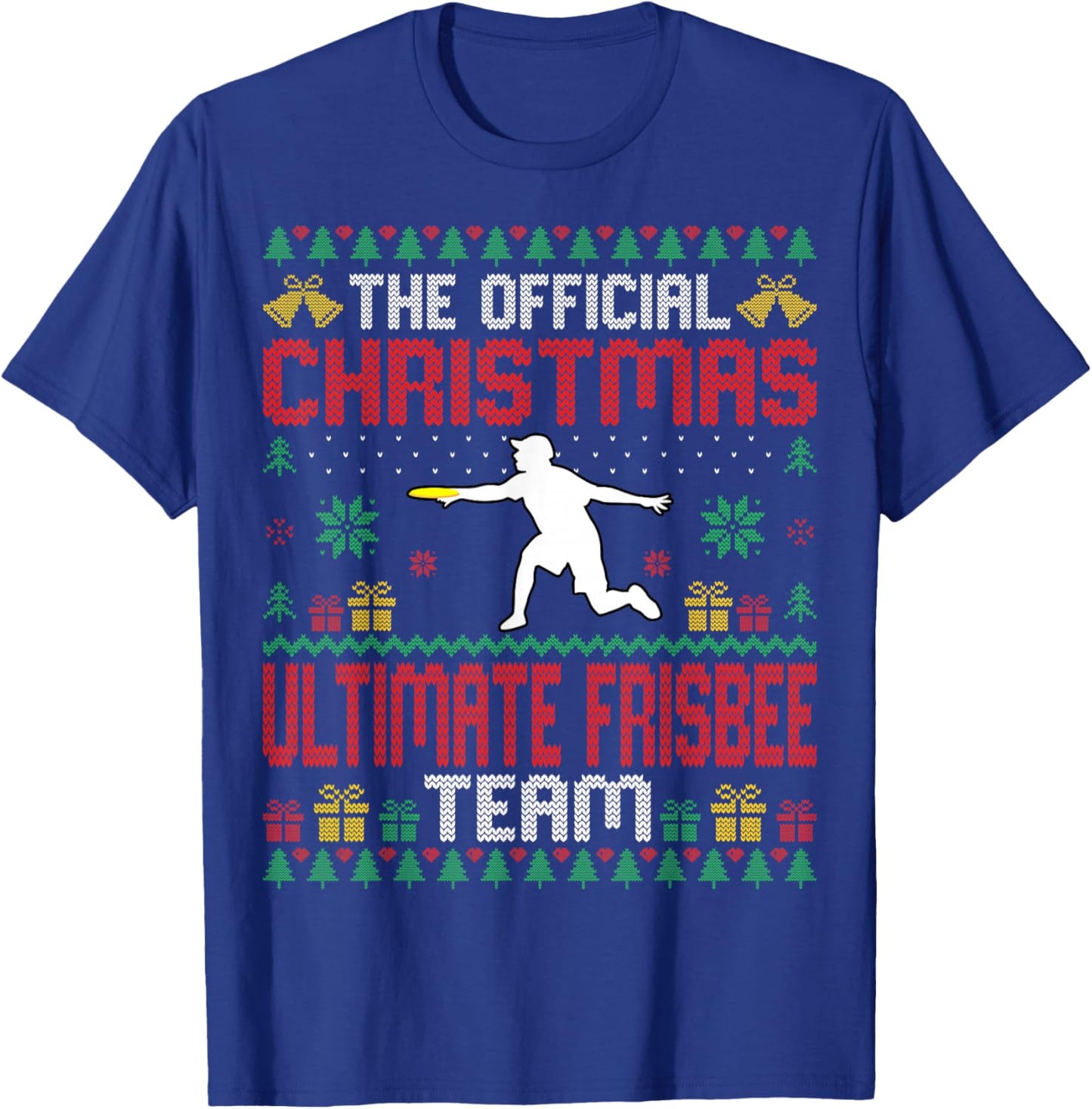 Funny Ugly Christmas Ultimate Frisbee Team Xmas T-Shirt - T-Shirt | Royal