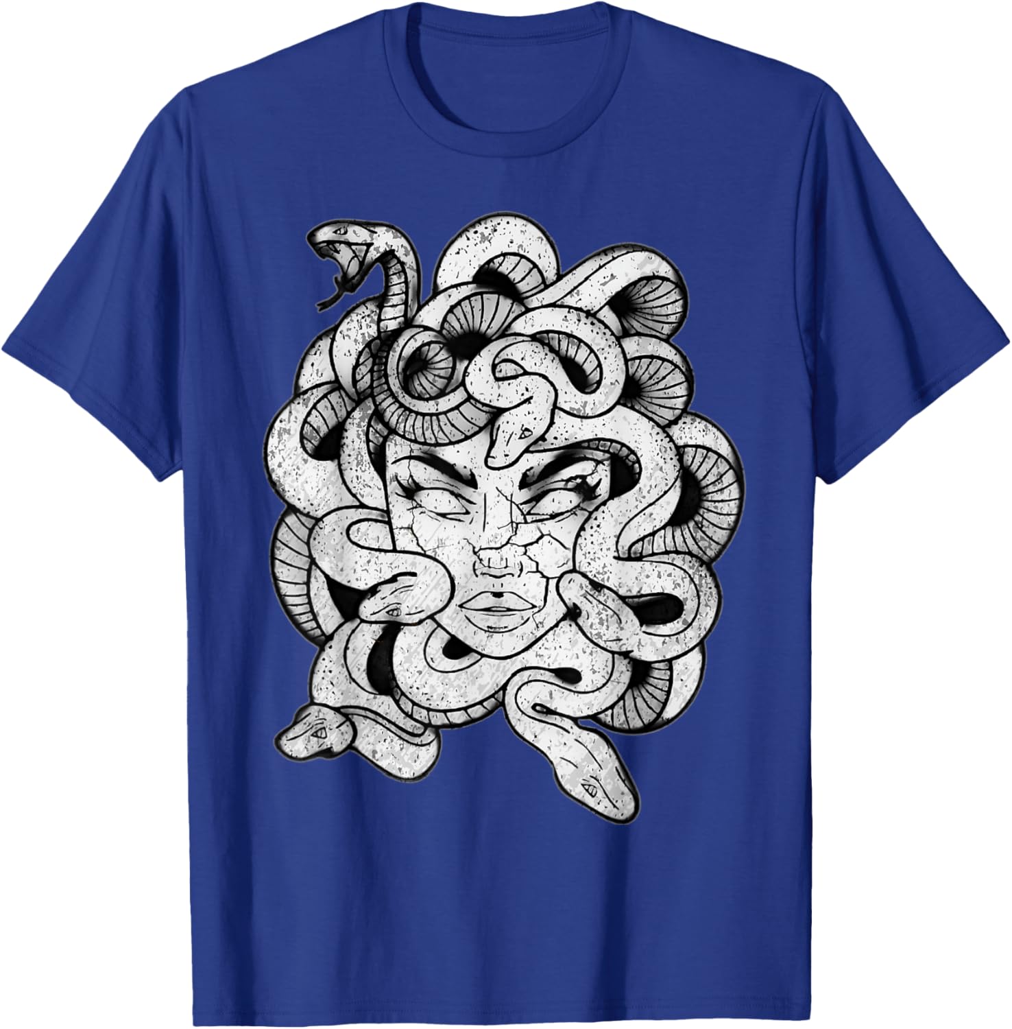 Medusa Black & White Stone Statue - Greek Mythology Medusa T-Shirt - T-Shirt | Royal