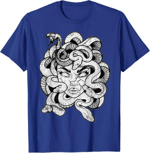 Medusa Black & White Stone Statue - Greek Mythology Medusa T-Shirt - T-Shirt | Royal