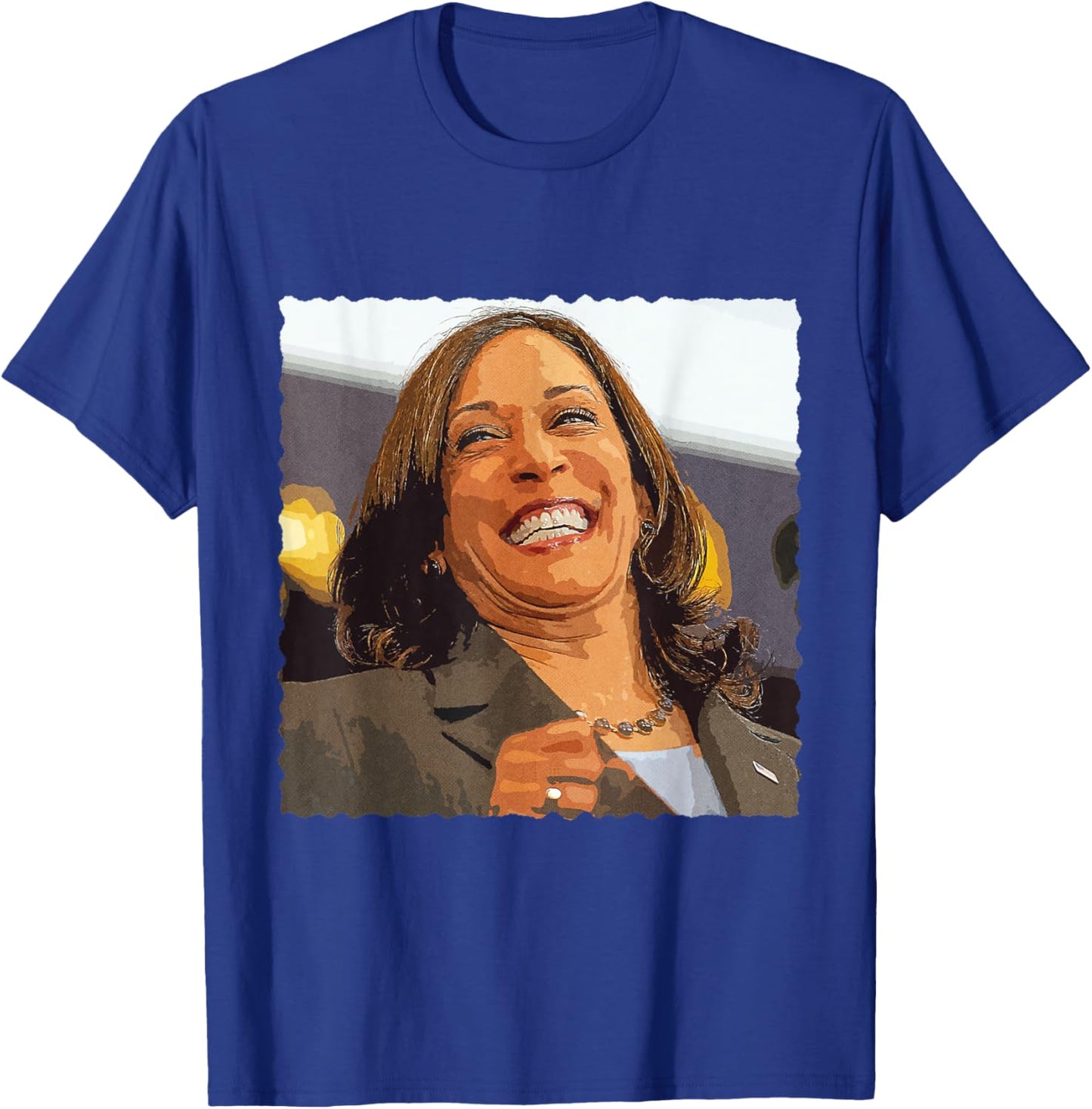 Cackling Kamala Harris Laughing T-Shirt - T-Shirt | Royal