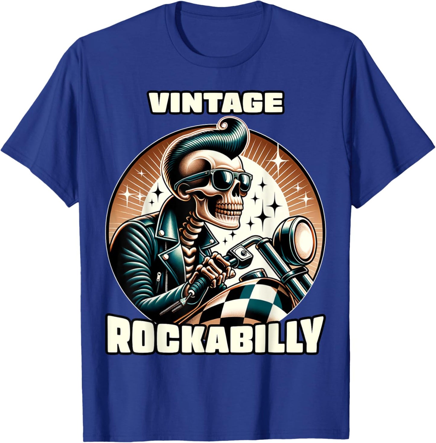 Vintage Rockabilly 50s Sock Hop Dance Doo Wop 1950s Art T-Shirt - T-Shirt | Royal