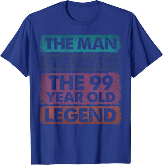 99th Birthday 99 Year Old Gifts Legend Limited Edition T-Shirt - T-Shirt | Royal
