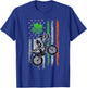 Motocross American Irish Flag St Patricks Day Dirt Bike T-Shirt - T-Shirt | Royal