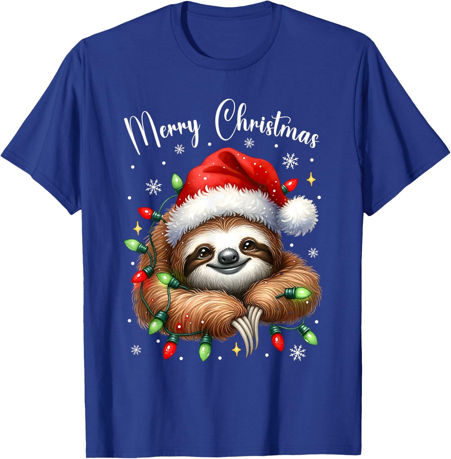 Christmas Pajamas Sloth Christmas Pajama Shirt Lazy Sloth T-Shirt - T-Shirt | Royal