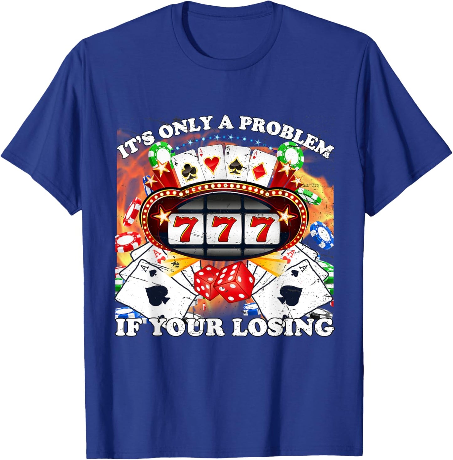I Heart Gambling Funny Casino Gambling Meme T-Shirt - T-Shirt | Royal