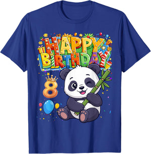 It's My Birthday Panda Kids 8 Years Old Girl T-Shirt - T-Shirt | Royal