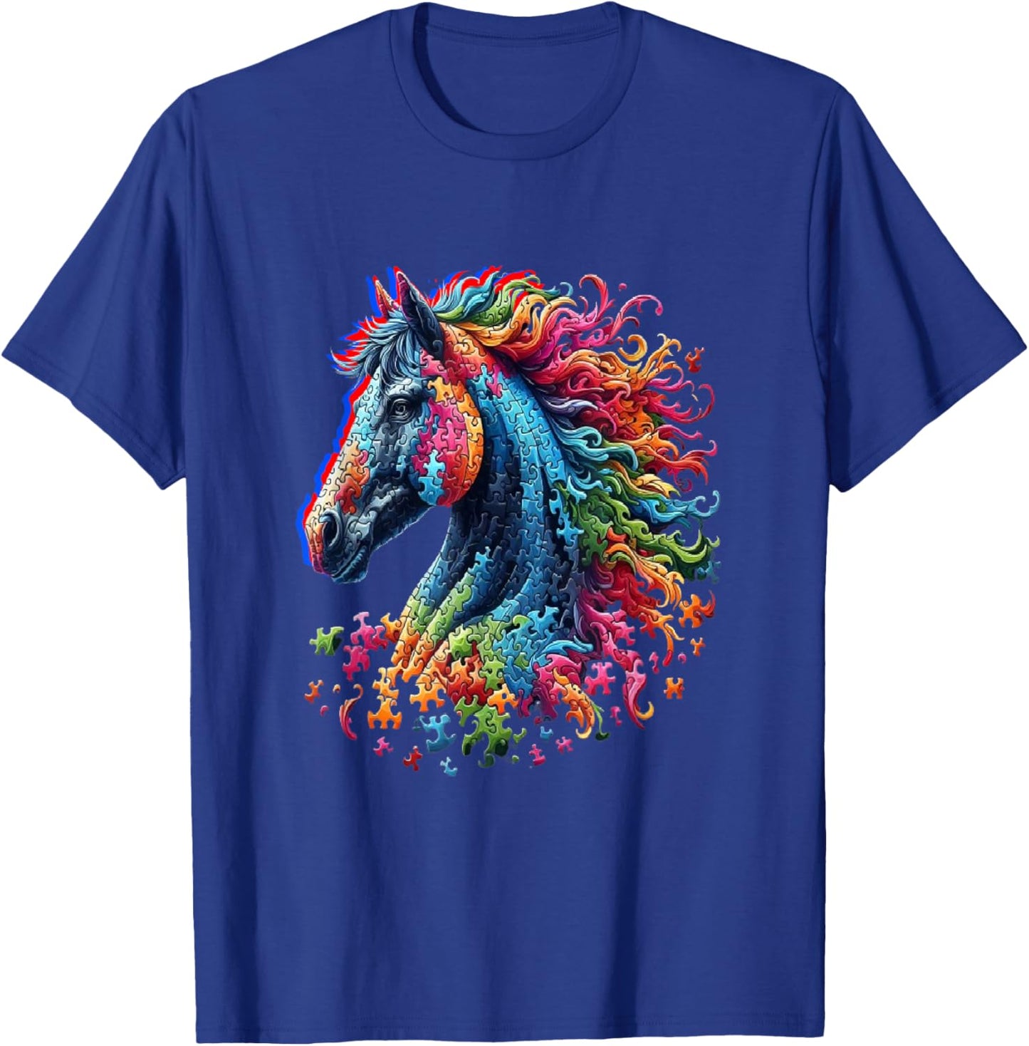 Autism Awareness Different Horses T-Shirt - T-Shirt | Royal