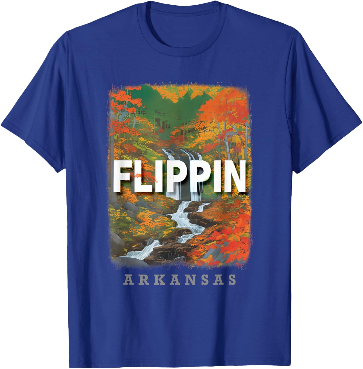 Flippin Arkansas AR Scenic Hiking Trails SD335 T-Shirt - T-Shirt | Royal