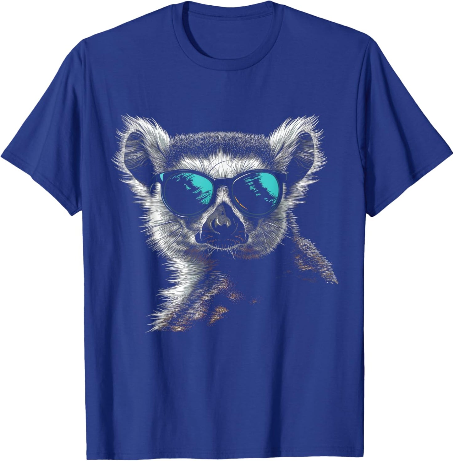 Lemur Wearing Sunglasses Funny Animal Monkey Lemur Lover T-Shirt - T-Shirt | Royal
