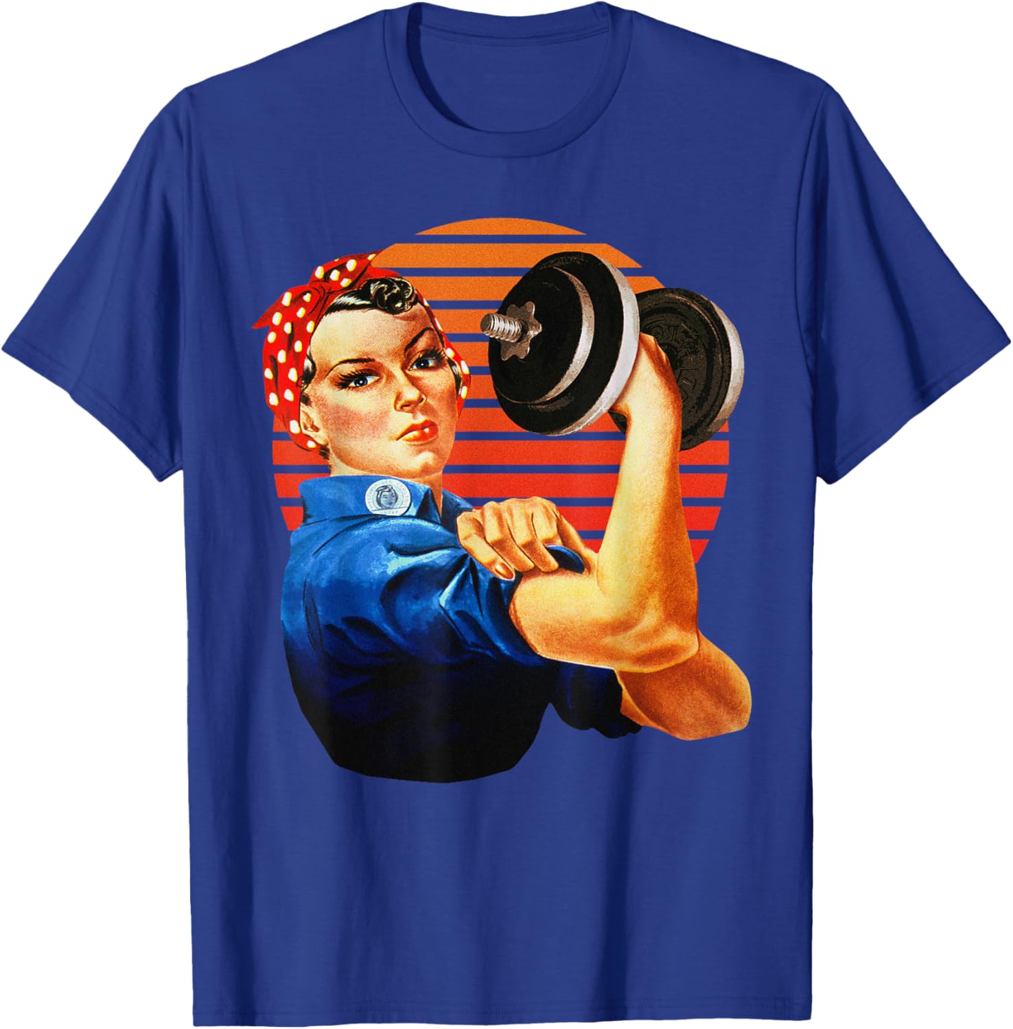 We Can Do It Rosie the Riveter Fun Fitness Workout Lifting T-Shirt - T-Shirt | Royal