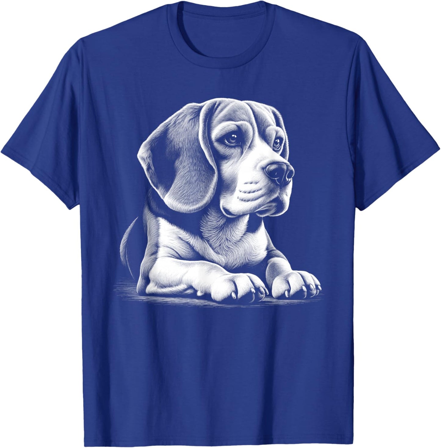 Cute Beagle Portrait in Lying Pose T-Shirt - T-Shirt | Royal