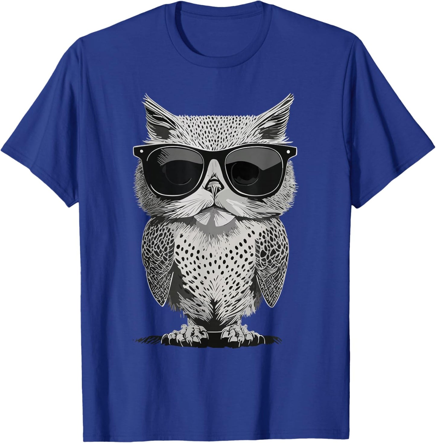 Meowl. Cat and Owl Hybrid Funny Brainrot Meme T-Shirt - T-Shirt | Royal