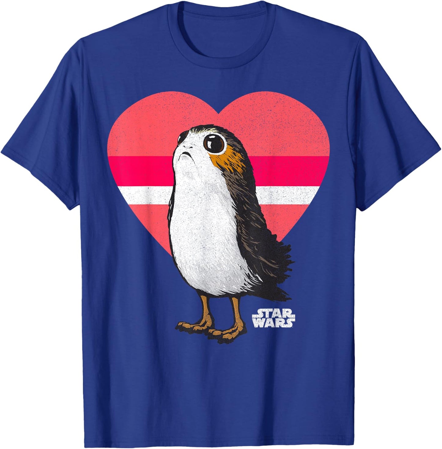 Star Wars Porg Big Love Heart Valentine's Day T-Shirt - T-Shirt | Royal