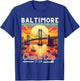 Vintage Baltimore Maryland Charm City Trip retro skyline men T-Shirt - T-Shirt | Royal