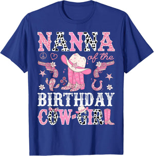 Nanna Of The Birthday CowGirl Pink Disco Rodeo Western T-Shirt - T-Shirt | Royal