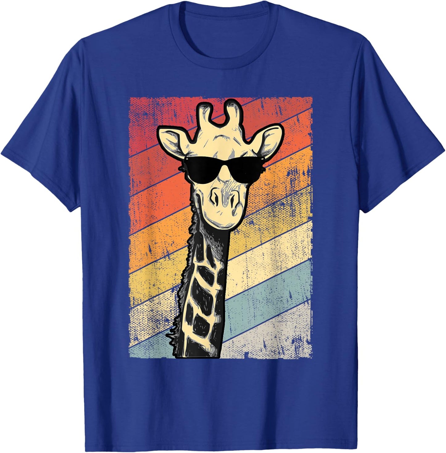 Retro Vintage Giraffe Sunglasses Gift Funny Animal Lover T-Shirt - T-Shirt | Royal