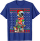 Ugly Xmas Dog Lights Santa Hat Blue Heeler Dog Christmas Men Women Girls Kids T-Shirt - T-Shirt | Royal