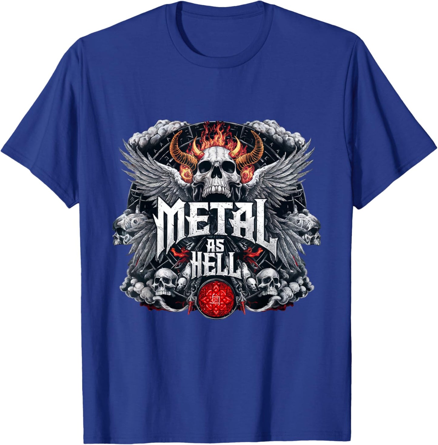 Metal As Hell Heavy Metal Music Quote T-Shirt - T-Shirt | Royal