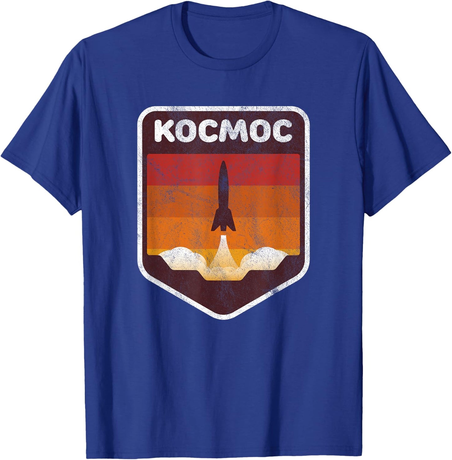 Russian Language Cosmos Space Rocket T-Shirt - T-Shirt | Royal