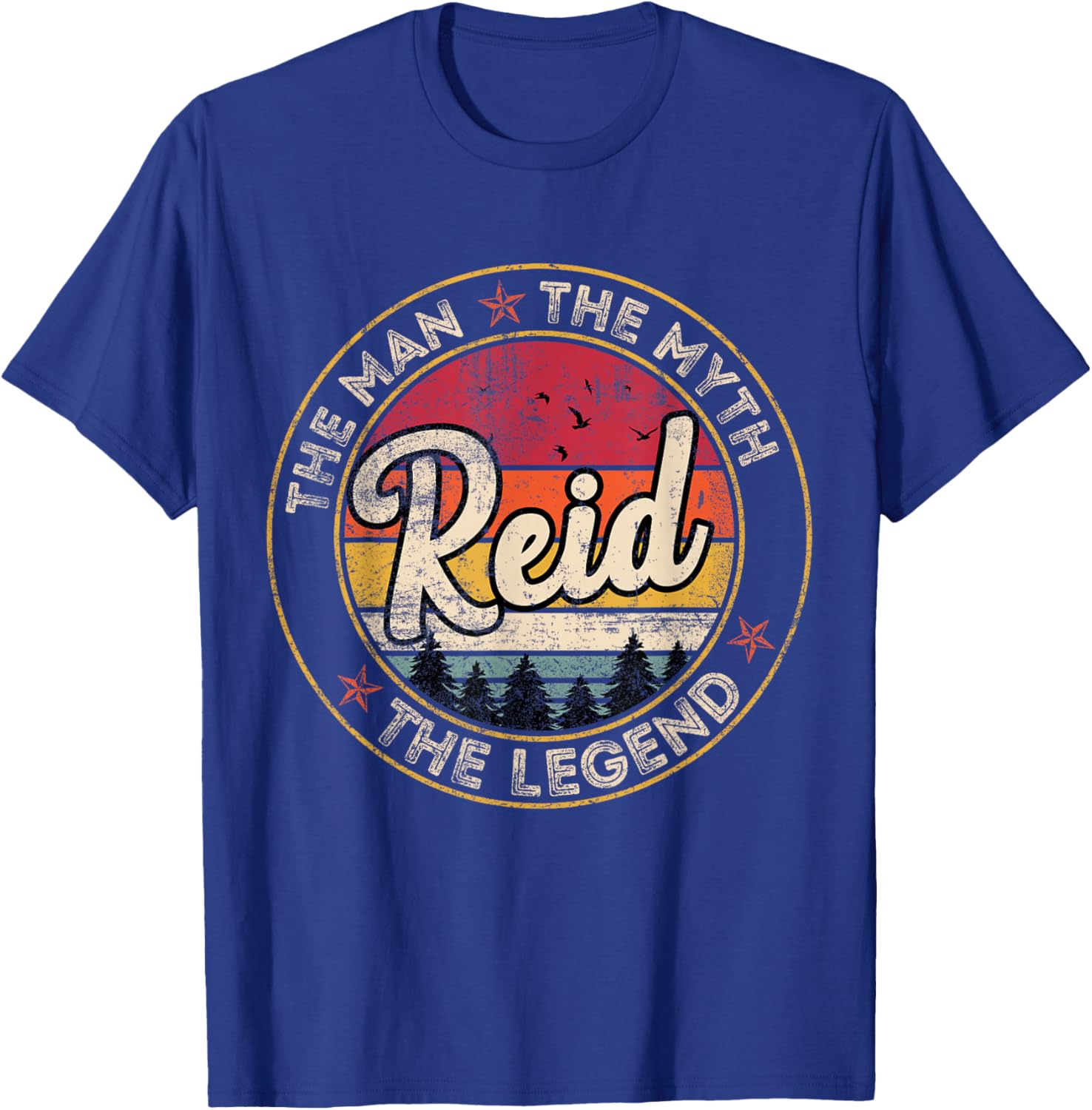 Reid The Man The Myth The Legend Personalized Name T-Shirt - T-Shirt | Royal