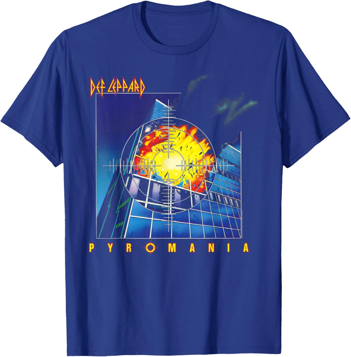 Def Leppard Pyromania - -Adults, Black, Small T-Shirt - T-Shirt | Royal