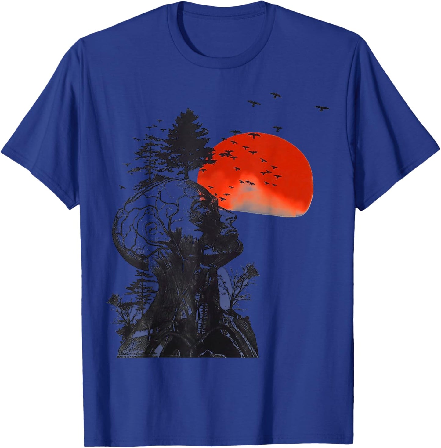 Hangover Human Tree Graphic T-Shirt - T-Shirt | Royal