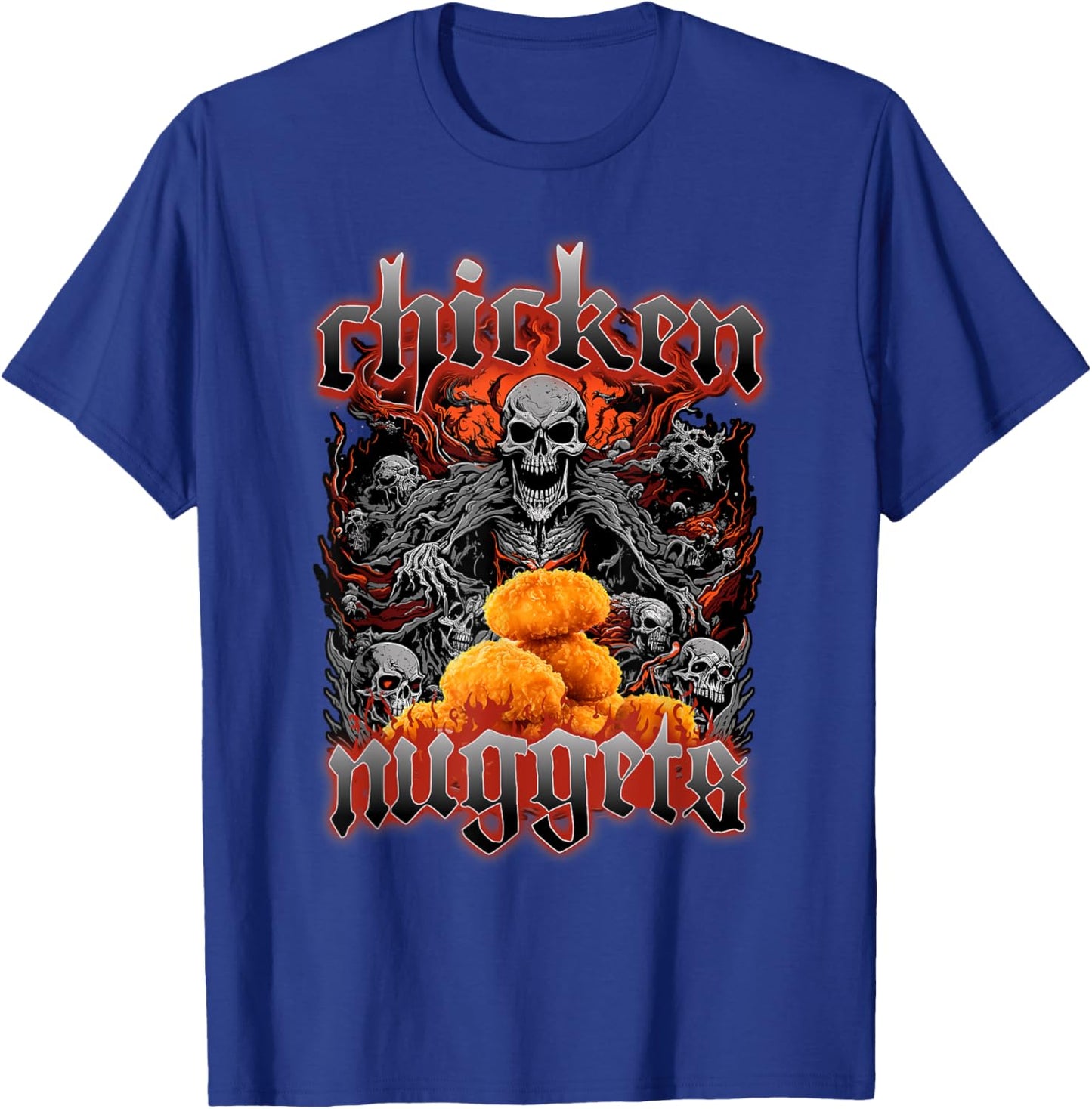 Chicken Nuggets Death Metal Kids Nuggies Chicken Nuggets T-Shirt - T-Shirt | Royal