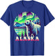 Alaska Northern Lights Aurora Viewing Alaska Vacation Bear T-Shirt - T-Shirt | Royal