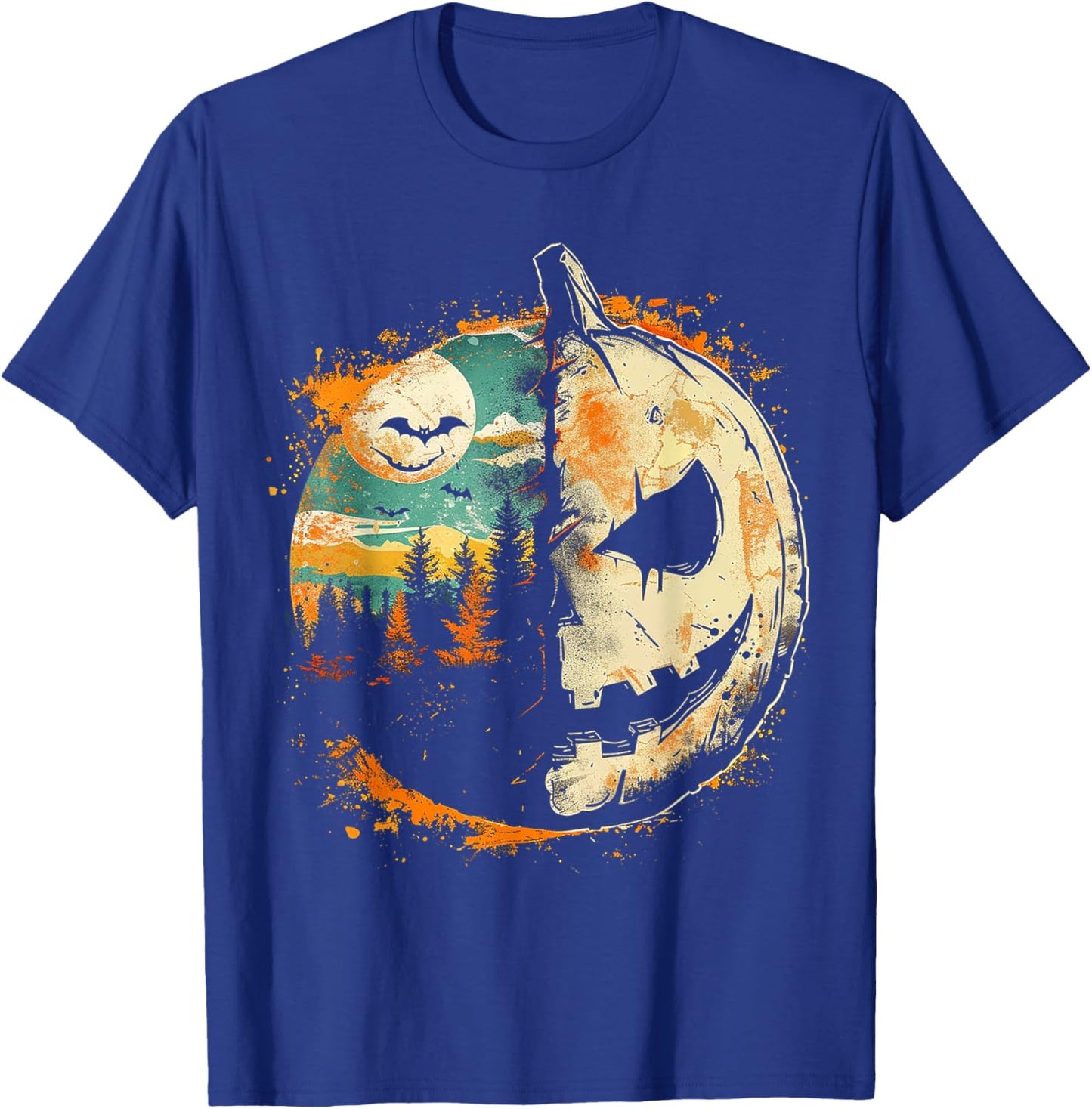 Pumpkin Costume Halloween Graphic Art Pumpkin T-Shirt - T-Shirt | Royal