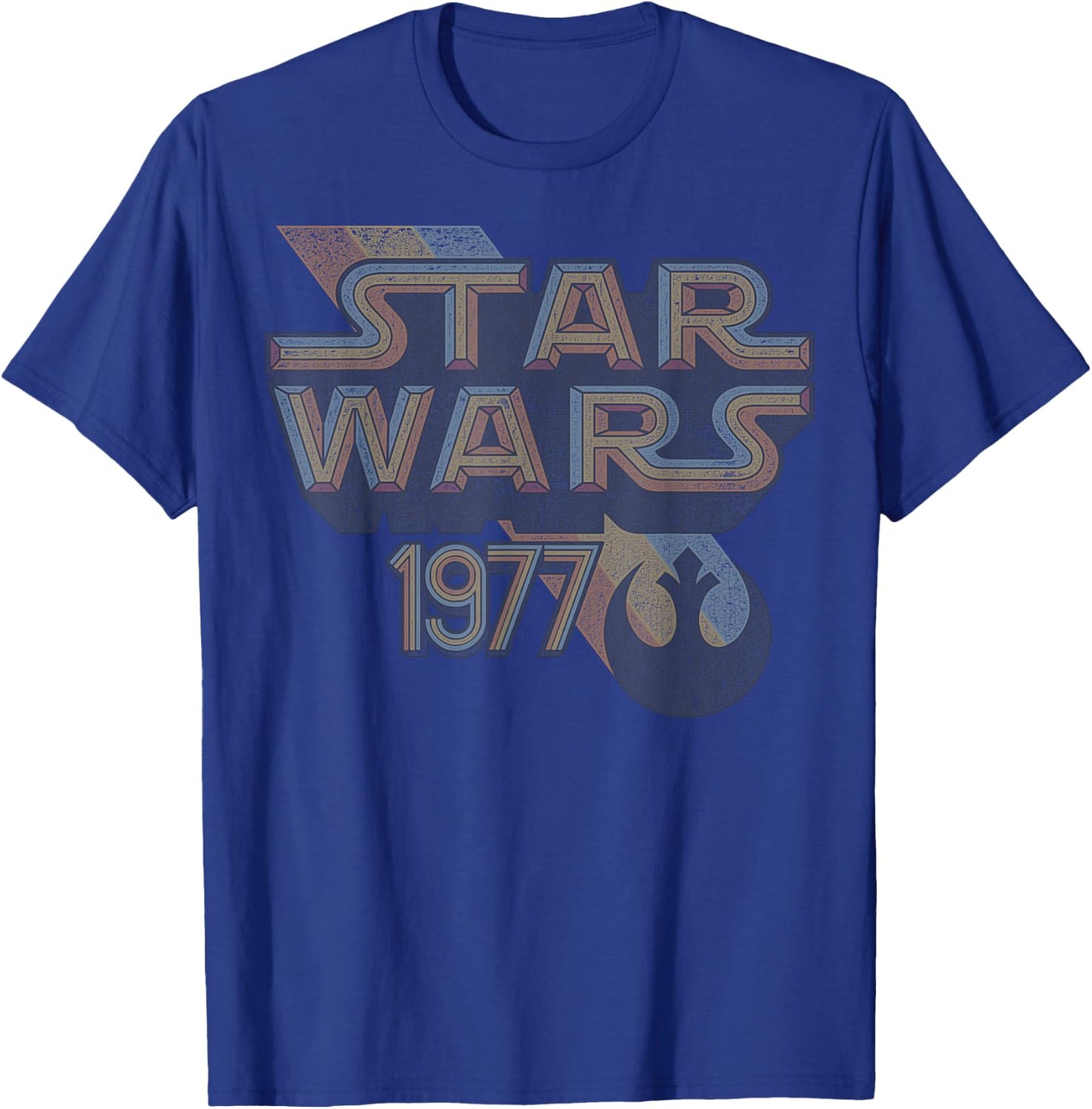 Star Wars Rebel Logo Retro Line 1977 T-Shirt - T-Shirt | Royal
