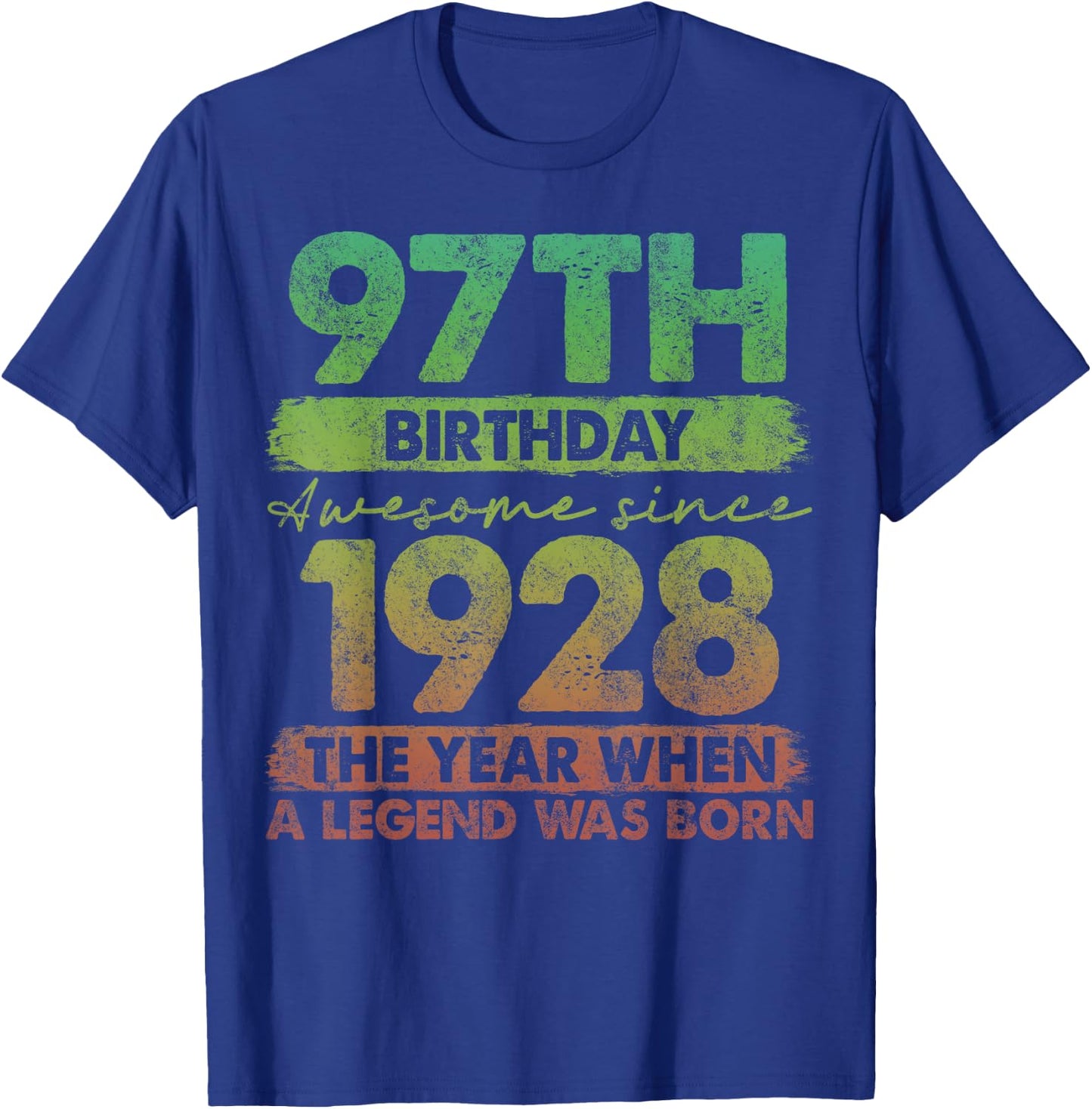 97 Year Old Gifts Vintage 1928 Limited Edition 97th Birthday T-Shirt - T-Shirt | Royal