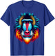 Cool Mandrill Monkey Spirit Animal Illustration Tie Dye Art T-Shirt - T-Shirt | Royal