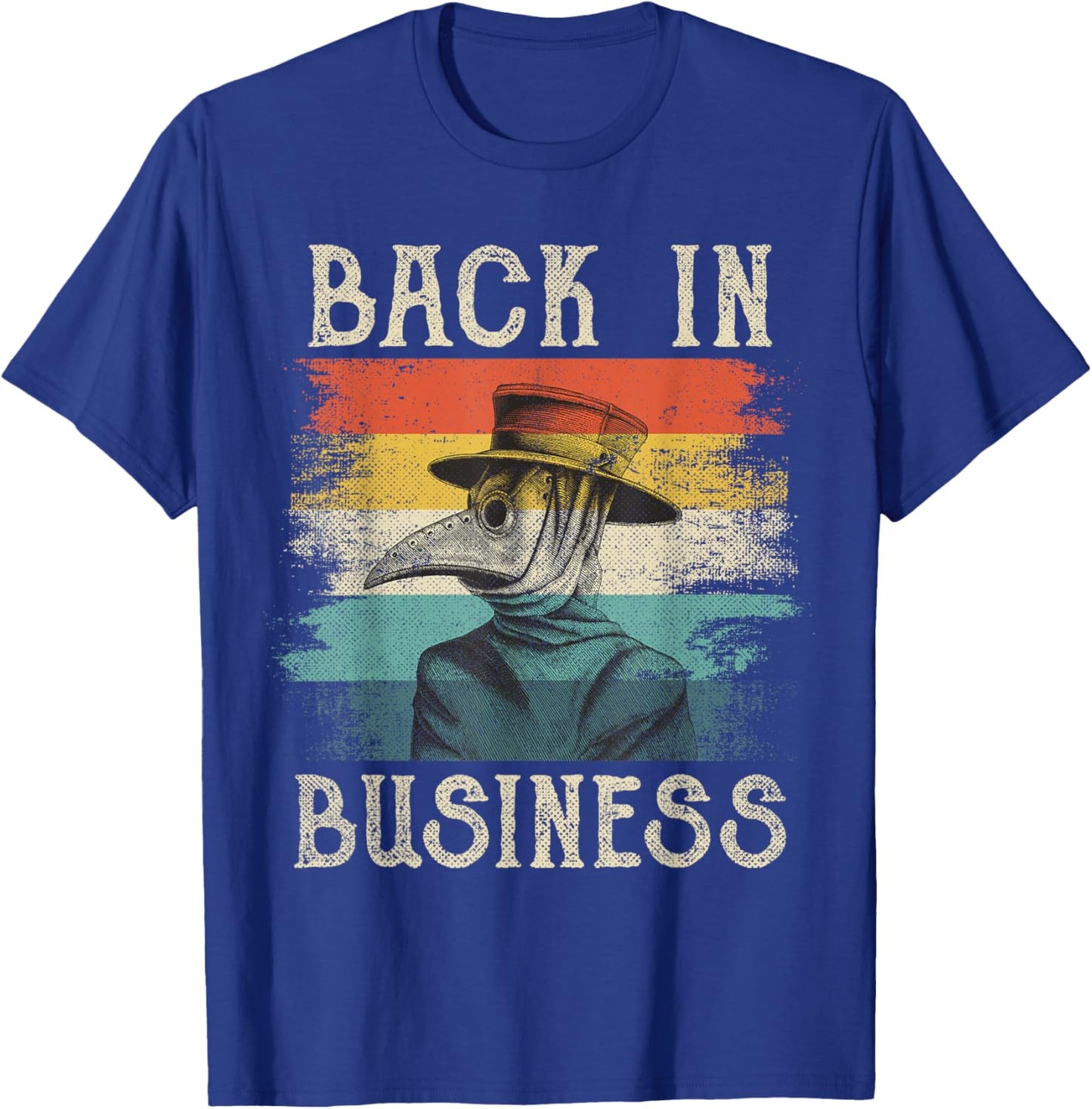 Plague Doctor Mask Vintage Retro Quarantine Humor Gift T-Shirt - T-Shirt | Royal